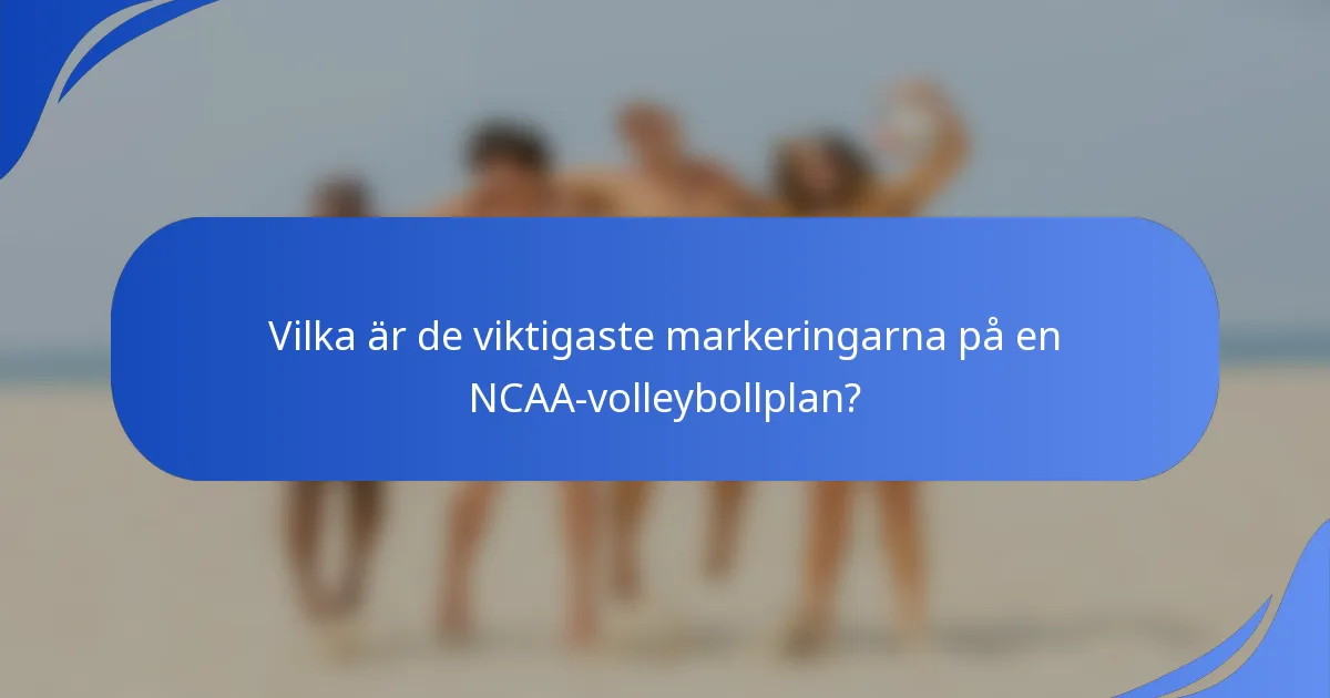 Vilka är de viktigaste markeringarna på en NCAA-volleybollplan?